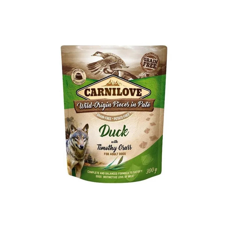 Carnilove dog Kapsička Paté  Duck with Timothy Grass 12 x 300 g