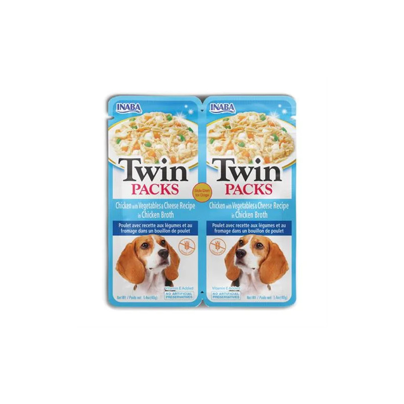 Inaba Twin Packs Dog Kapsička Kura so zeleninou a syrom 12 x 80 g