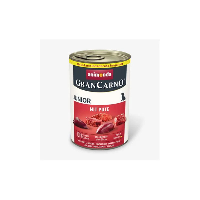 Animonda Gran Carno Junior – mokra hrana s puranom (pločevinka 400 g)
