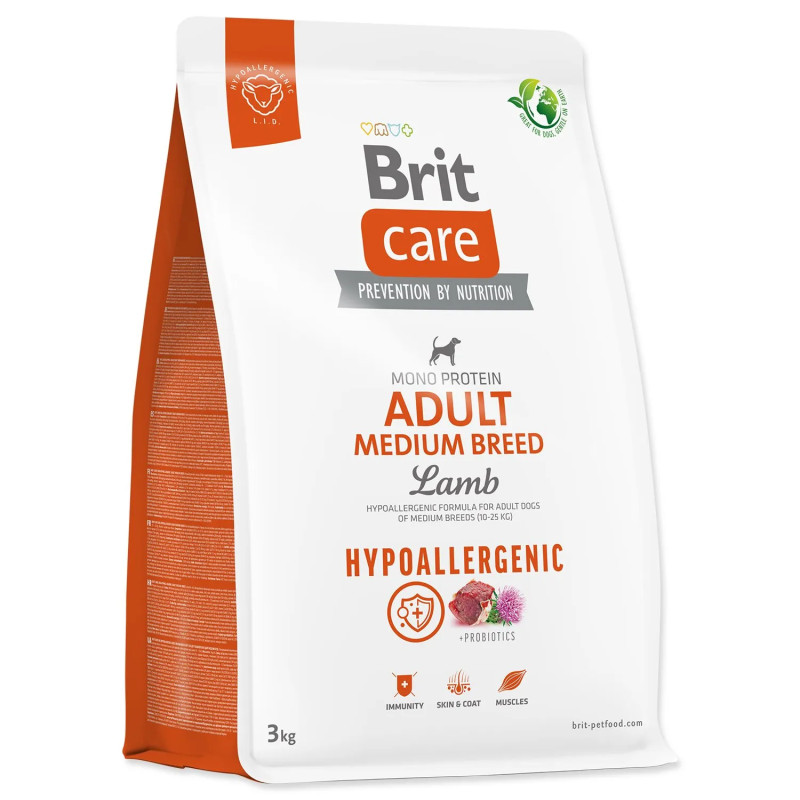Krma Brit Care Dog Hypoallergenic Adult Medium Breed Lamb 3 kg