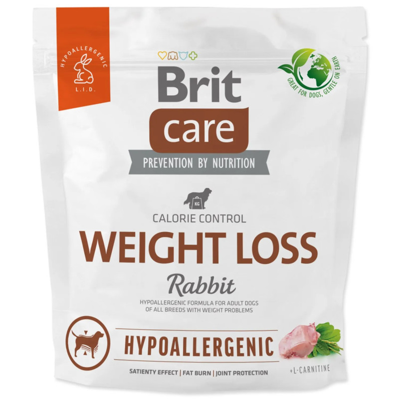 Krmivo Brit Care Dog Hypoallergenic Weight Loss Rabbit 1 kg