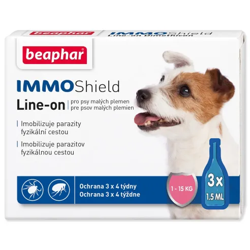 Pipeta Beaphar Line-on IMMO Shield pes S 3x1,5 ml