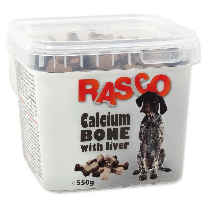 Priboljšek Rasco kalcijeva kost z jetri 2,5 cm 550 g