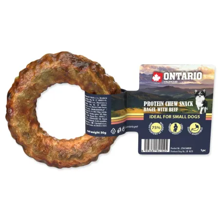 Dobrota Ontario Protein govedina, žvečilni bagel 8,9 cm, Small