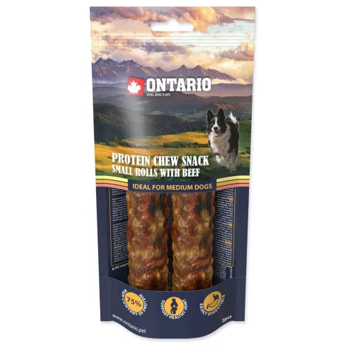 Ontario Protein goveja žvečilna rolica mala 2 kosa 12,7 cm Medium