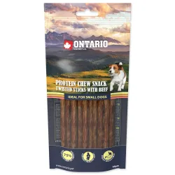Priboljšek Ontario Protein govedina, žvečljiva zvita palčka 10 kos 12,7 cm, Small