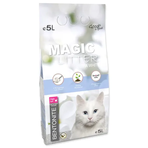 Podlaga Magic Litter Bentonite Ultra White 5 l/4,4 kg