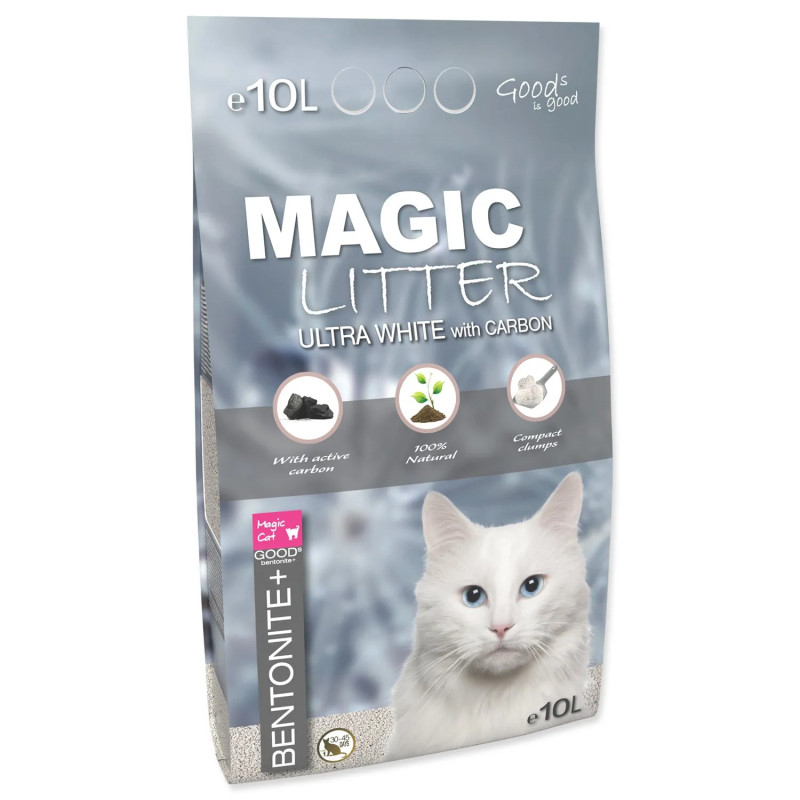 Posip Magic Litter Bentonite Ultra White with Carbon 10L/9kg