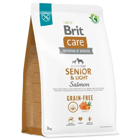 Krmilo Brit Care Dog Grain-free Senior & Light Salmon 3 kg