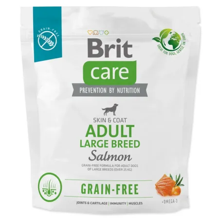 Krmivo Brit Care Dog brez žit za odrasle velike pasme losos 1 kg