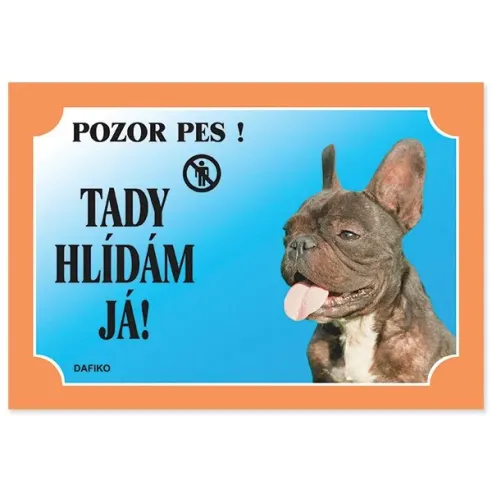 Tabuľa Dafiko francoski buldog temen