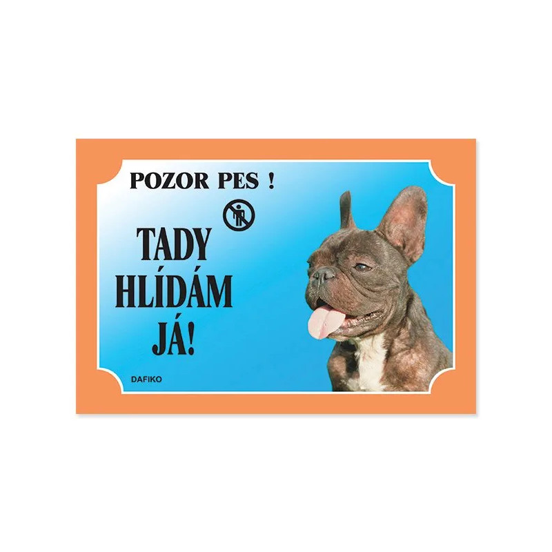Tabuľa Dafiko francoski buldog temen