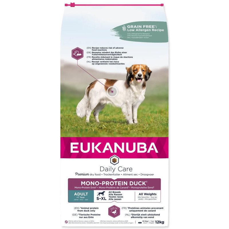 Krmna hrana EUKANUBA Daily Care Adult Mono Protein Duck 12 kg