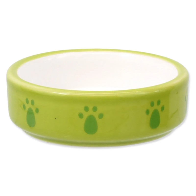 Keramična posodica Miska Small Animals za hrčke, zelena 8,5x3 cm 80 ml