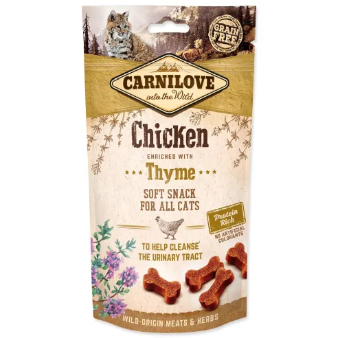Priboljšek Carnilove Cat Soft Snack piščanec s timijanom 50 g