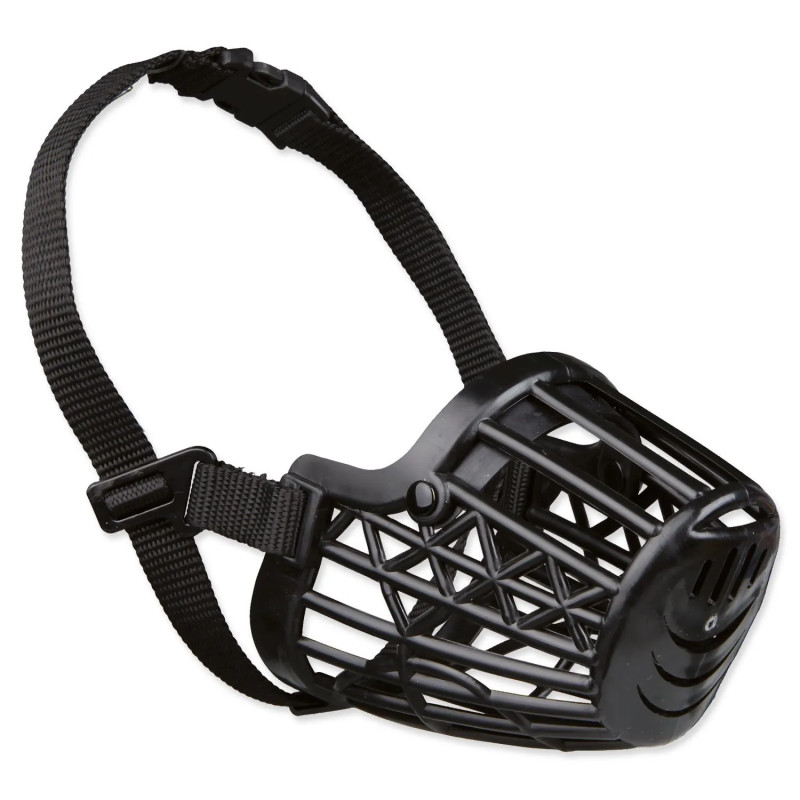 Trixie plastičen črn nagobčnik S-M 22 cm
