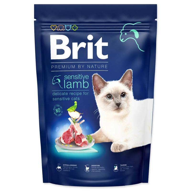 Krmna mešanica Brit Premium by Nature Cat sensitive Lamb 1,5 kg