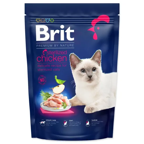 Krmilo Brit Premium by Nature Cat Sterilized Chicken 800 g