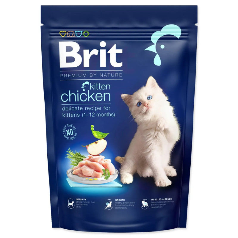 Krmivo Brit Premium by Nature Cat Kitten Chicken 800 g