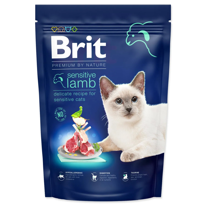 Krmivo Brit Premium by Nature Cat sensitive Lamb 800 g