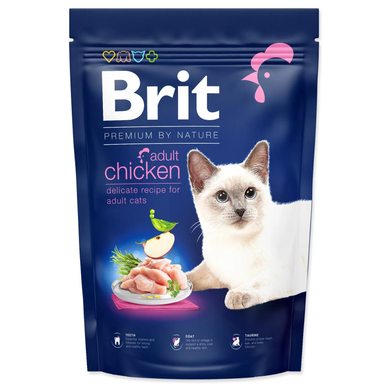 Krmna hrana Brit Premium by Nature Cat Adult Chicken 1,5 kg