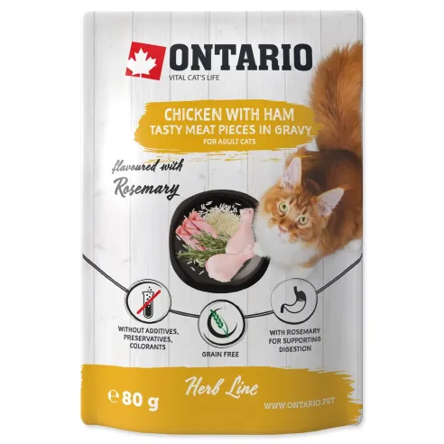 Žepček Ontario piščanec s šunko v omaki 80 g