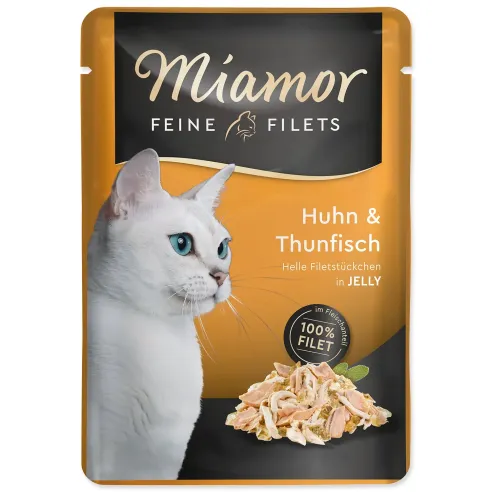 Kapsička Miamor Feine Filets Adult piščanec in tuna v želeju 100 g