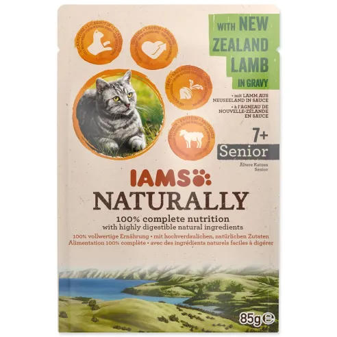 Kapsička IAMS Naturally Senior jagnjetina v omaki 85 g