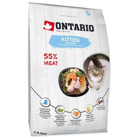 Hrana Ontario Kitten Salmon 6,5 kg