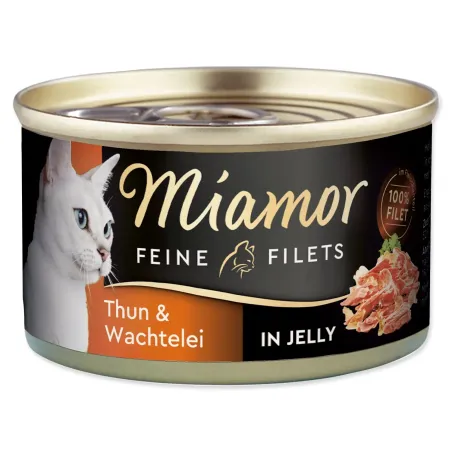 Konzerva Miamor Feine Filets Adult tuna s prepeličjimi jajci v želeju 100 g
