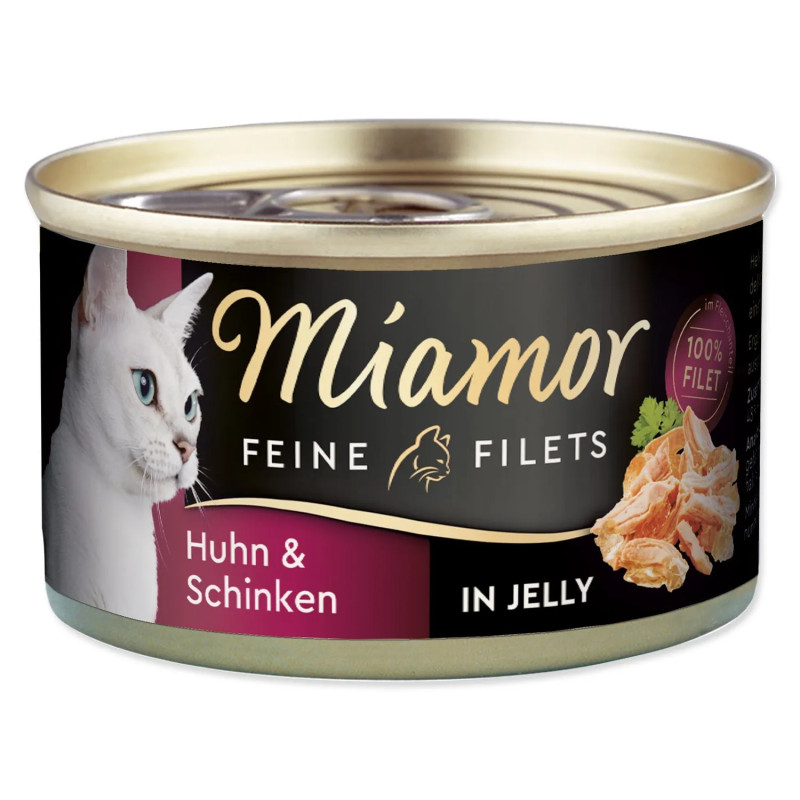 Konzerva Miamor Feine Filets Adult piščanec s šunko v želeju 100 g