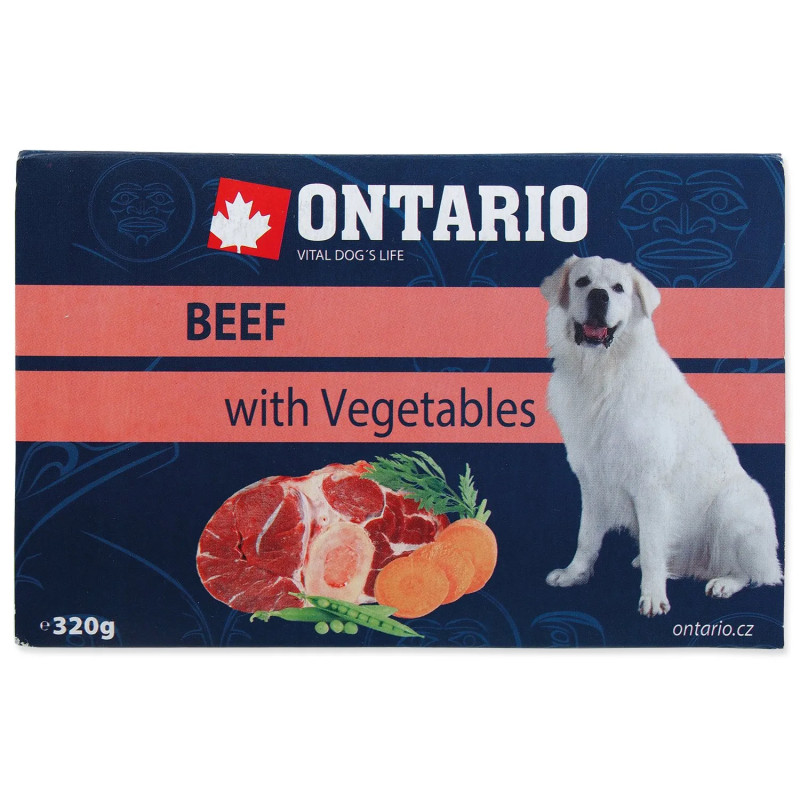 Mokra hrana Ontario govedina z zelenjavo 320 g