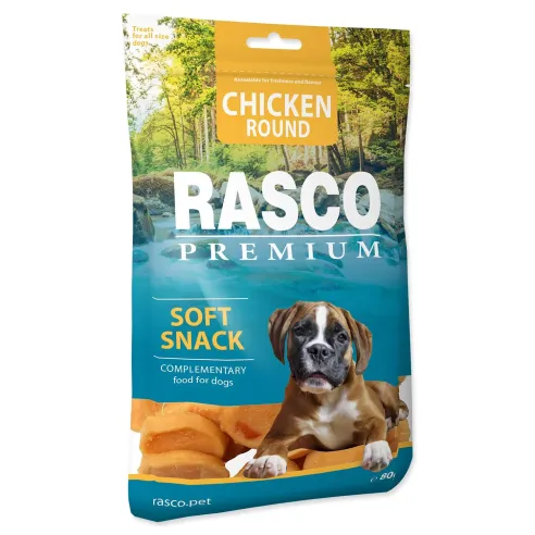 Poslastica Rasco Premium piščančji kolobarčki 80 g