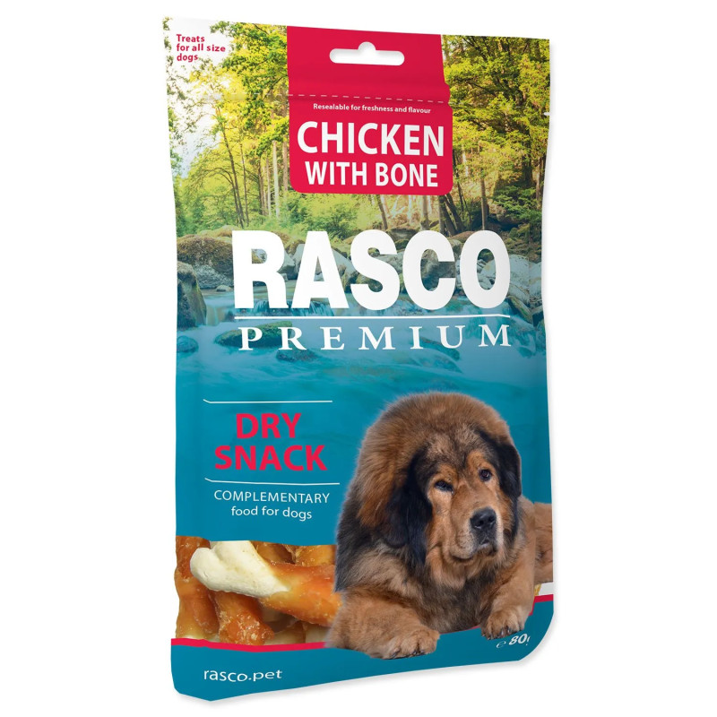 Poslastica Rasco Premium piščančje obložene kosti 80 g