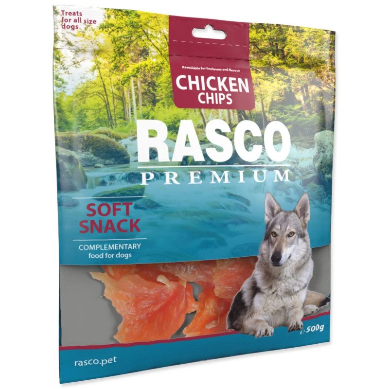 Poslastica Rasco Premium piščančji rezini 500 g