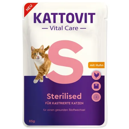 Kattovit Cat Vital Care Sterilized s piščancem 85 g