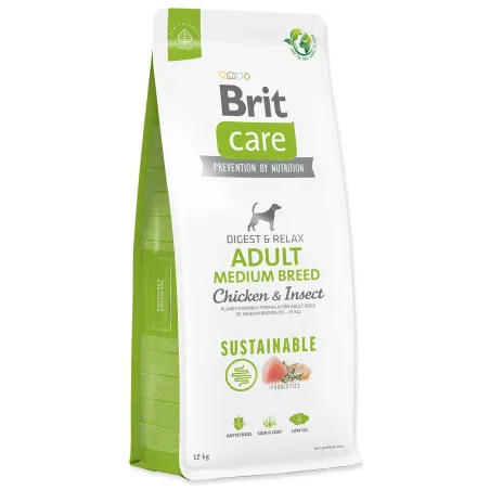 Hrana Brit Care Dog Sustainable Adult za odrasle srednje pasme, piščanec in insekti 12kg