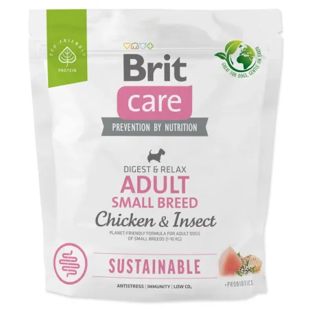 Brit Care Dog Sustainable hrana za odrasle pse majhnih pasem – piščanec in insekt, 1 kg