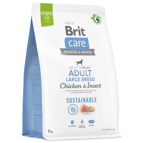 Brit Care Dog Trajnostna hrana za odrasle velike pasme, piščanec in insekti 3 kg