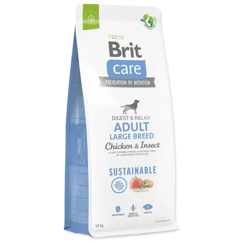 Hrana za pse Brit Care Dog Sustainable za odrasle velike pasme, piščanec in insekti 12 kg