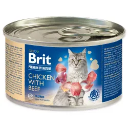 Konzerva Brit Premium by Nature piščanec in govedina 200g