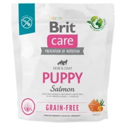 Hrana Brit Care Dog brez žitaric za mladičke, losos, 1 kg}{