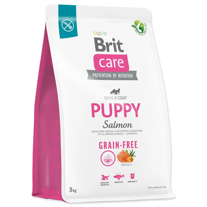 Hrana Brit Care Dog brez žit za mladiče, losos 3kg
