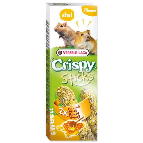 Palčka Versele-Laga Crispy za hrčke in gerbile, z medom 110 g, 2 kosi