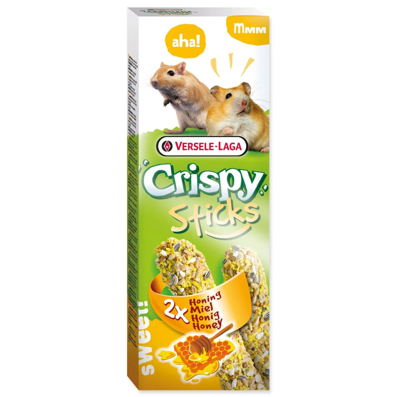 Palčka Versele-Laga Crispy za hrčke in gerbile, z medom 110 g, 2 kosi