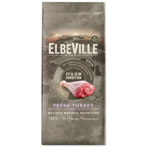 Hrana ELBEVILLE Senior za vse pasme Fit and Slim Condition s svežim puranom 11,4kg