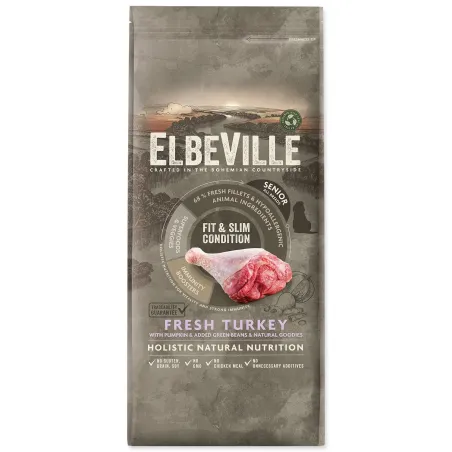 Hrana ELBEVILLE Senior za vse pasme Fit and Slim Condition s svežim puranom 11,4kg