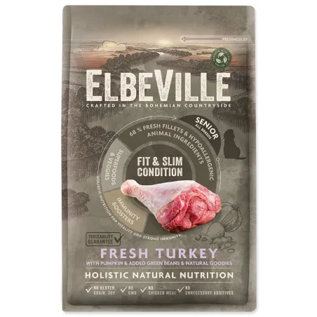 Hrana ELBEVILLE Senior za vse pasme — Fit & Slim, sveža puranja, 4 kg