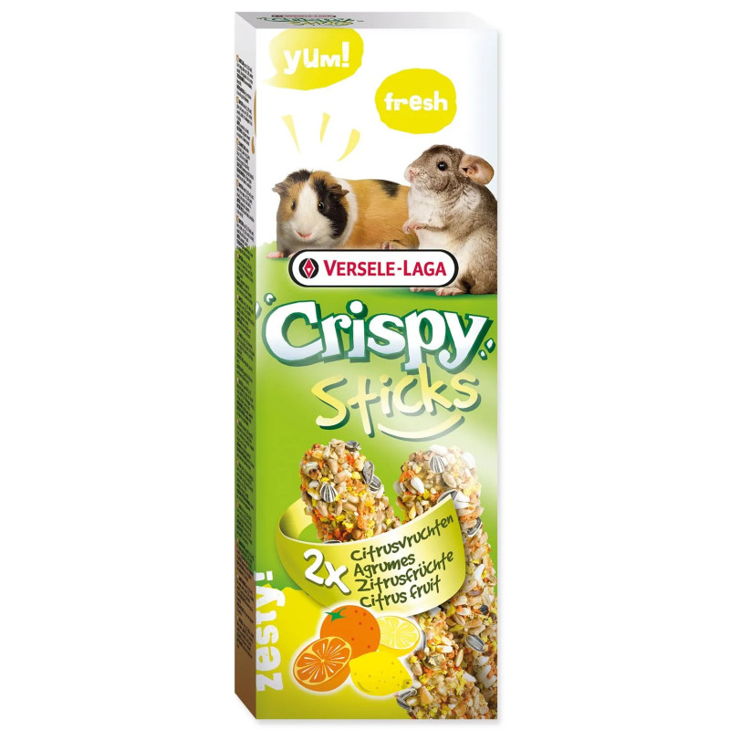 Palčke Versele-Laga Crispy za morsko prašičko in činčilo, z ovocjem 110 g 2 ks