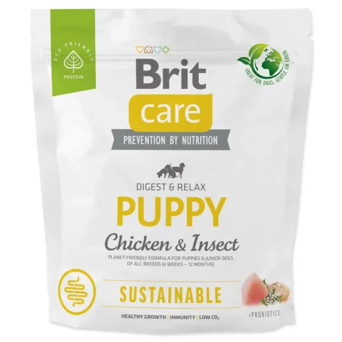 Hrana za pse Brit Care Dog Sustainable Puppy Piščanec & Insekti 1 kg